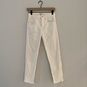 Zara | White High Rise Jeans
